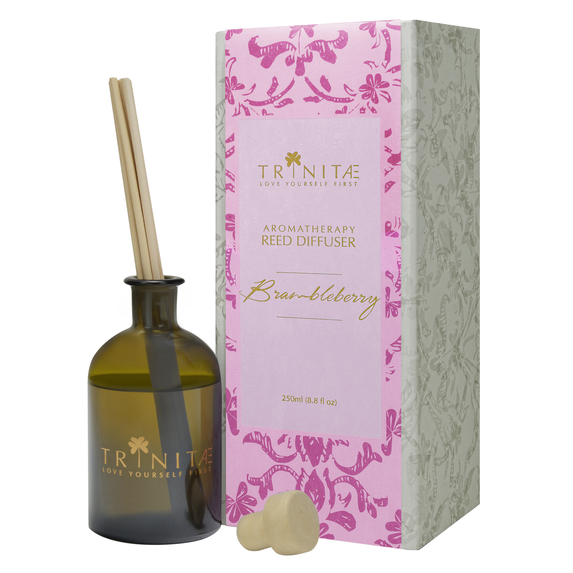 Trinitae Aromatherapie Raumduft Diffuser Set  mit reinen ätherischen Ölen - Brombeere