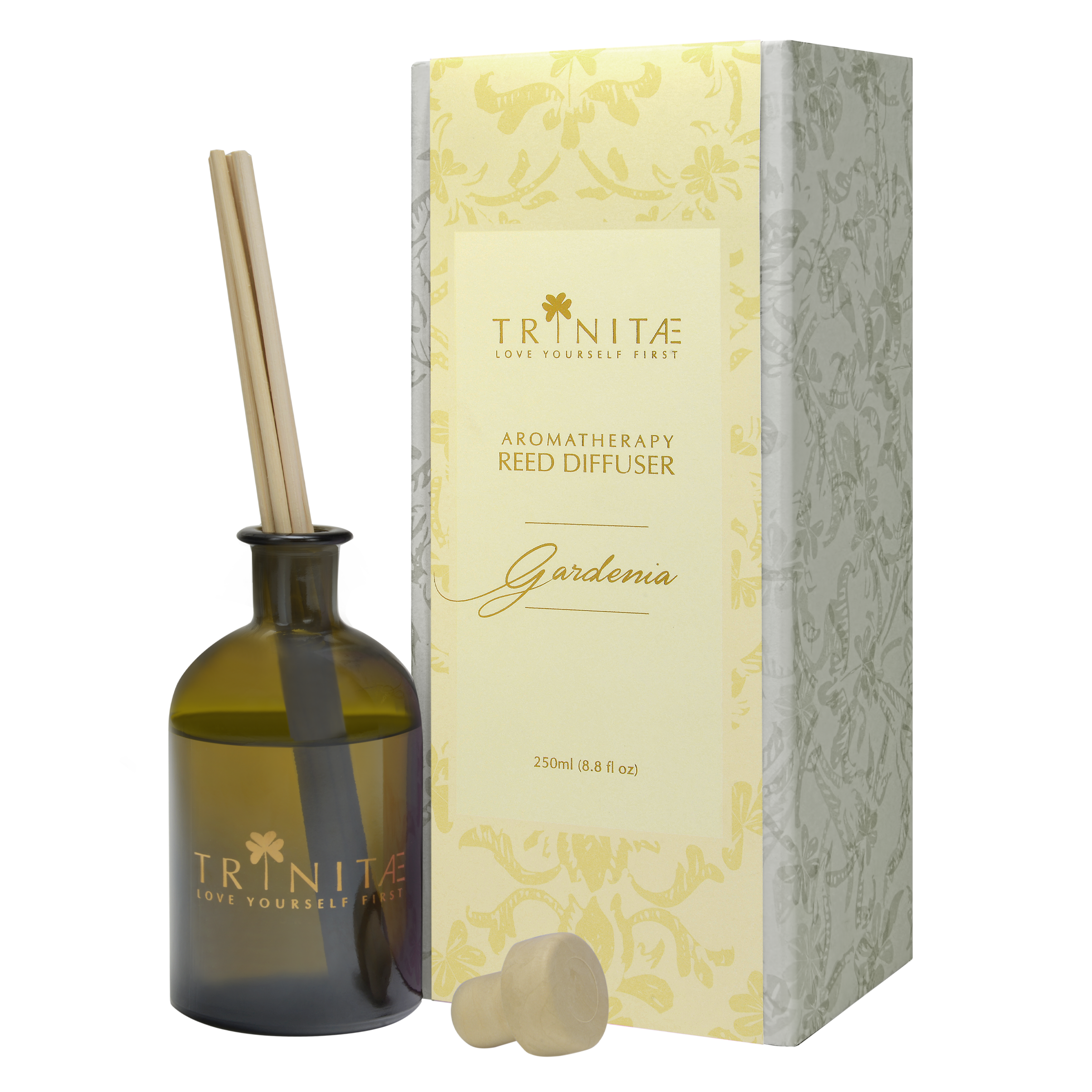 Trinitae Aromatherapie Raumduft Diffuser Set mit reinen ätherischen Ölen - Gardenia